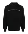 Emporio Armani Logo-print Cotton Hoodie In Black