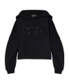 Emporio Armani Logo-print Cotton Hoodie In Black