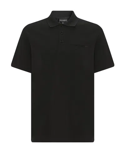 EMPORIO ARMANI LOGO-PRINT COTTON POLO SHIRT