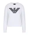 Emporio Armani Logo-print Cotton Sweatshirt In White