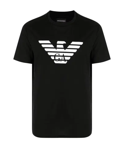 Emporio Armani Eagle-logo T-shirt In Blue