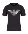 Emporio Armani Logo-print Cotton T-shirt In Black