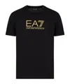 Emporio Armani Logo-print Cotton T-shirt In Black