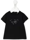 Emporio Armani Logo-print Cotton T-shirt In Blue