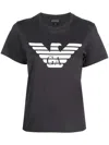 Emporio Armani Logo-print Cotton T-shirt In Blue