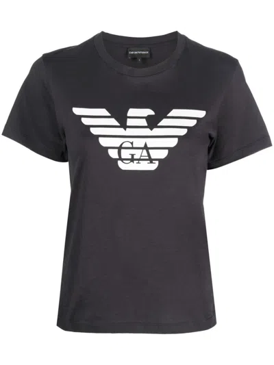 Emporio Armani Logo-print Cotton T-shirt In Multi
