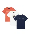 Emporio Armani Logo-print Cotton T-shirts (pack Of Three) In Multi