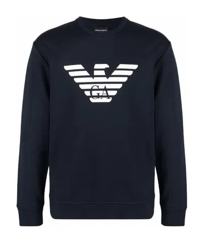 EMPORIO ARMANI EMPORIO ARMANI LOGO PRINTED CREWNECK SWEATSHIRT