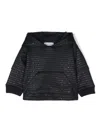 Emporio Armani Logo-print Hoodie In Blue