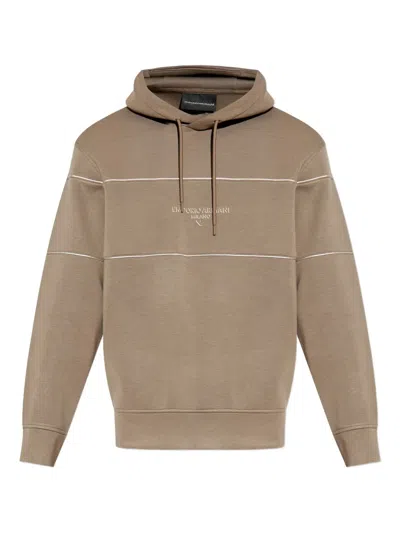 EMPORIO ARMANI LOGO-PRINT HOODIE