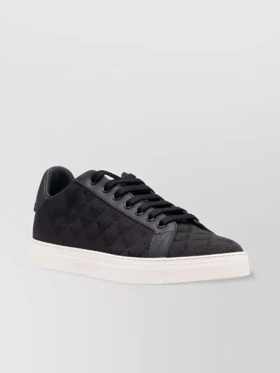 EMPORIO ARMANI LOGO PRINT LACE-UP SNEAKERS