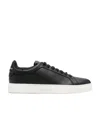 Emporio Armani Logo Pattern Low-cut Shoes In Black