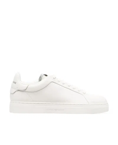EMPORIO ARMANI EMPORIO ARMANI ROUND-TOE LACE-UP SNEAKERS