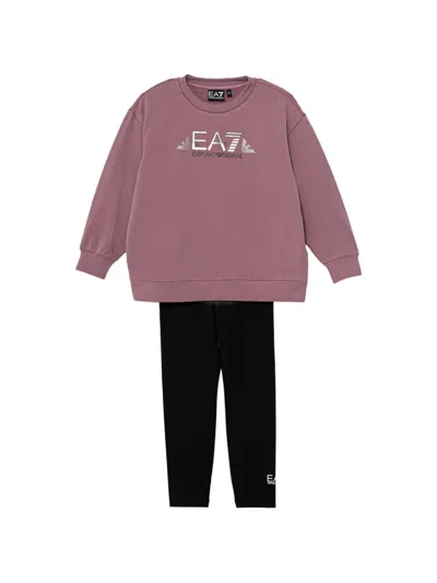 Emporio Armani Kids' Logo-print Leggings Set In Multi