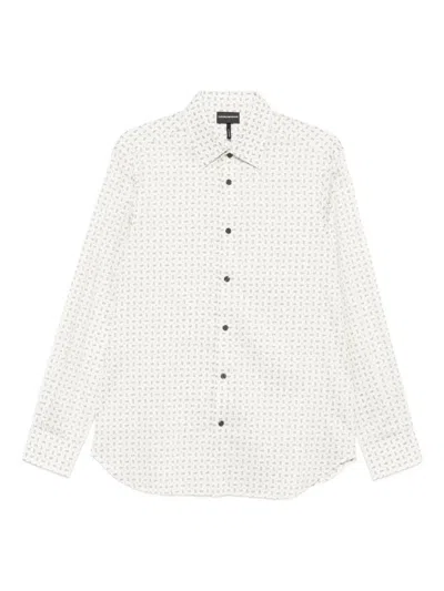 EMPORIO ARMANI LOGO-PRINT LONG-SLEEVE SHIRT