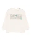 Emporio Armani Logo-print Long-sleeve T-shirt In Pink