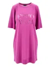 Emporio Armani Sheer Logo Jersey Mini Dress