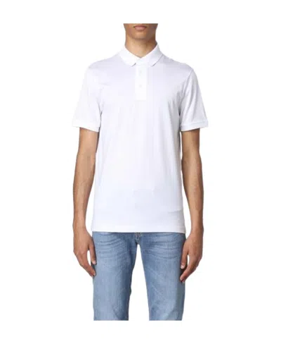 Emporio Armani Logo-print Polo Shirt In White