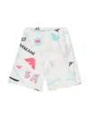 Emporio Armani Logo-print Poplin Shorts In White