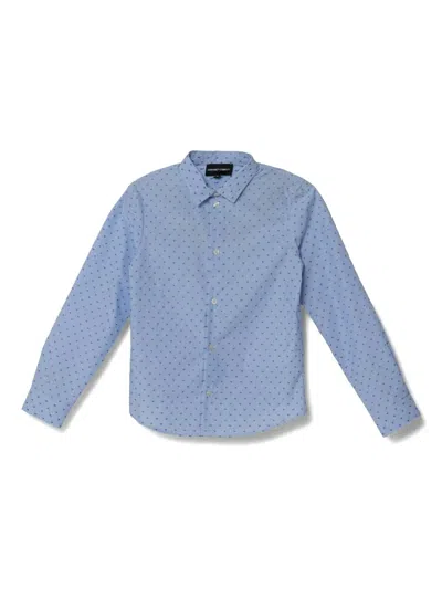 Emporio Armani Kids' Gestreiftes Hemd In Blue