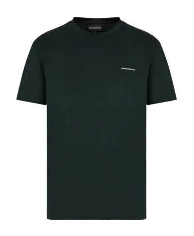 Emporio Armani Logo-print Short-sleeve T-shirt In Black