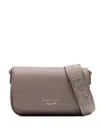 Emporio Armani Logo-print Shoulder Bag In Brown