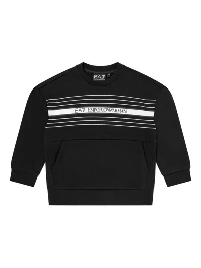 Emporio Armani Kids' Logo-print Sweatshirt In Black