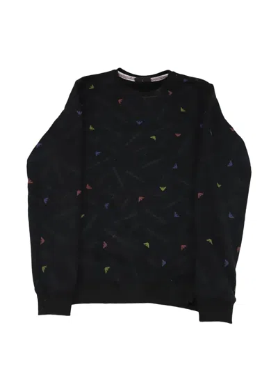 Pre-owned Emporio Armani Logo-print Sweatshirt In Black