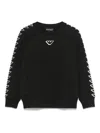 Emporio Armani Boys Black Kids Brand Print Cotton-jersey Sweatshirt 8-16 Years 12 In Black