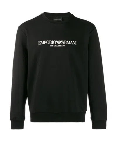Emporio Armani Logo Print Sweatshirt In Black