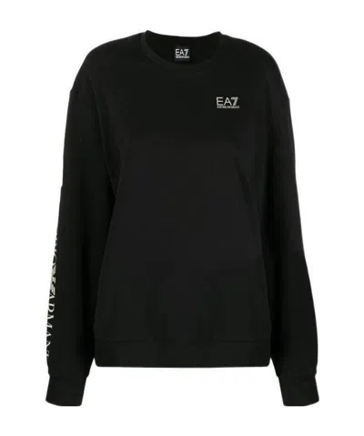Emporio Armani Logo-print Sweatshirt In Black