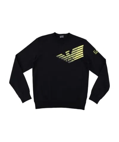 Emporio Armani Logo-print Sweatshirt In Black