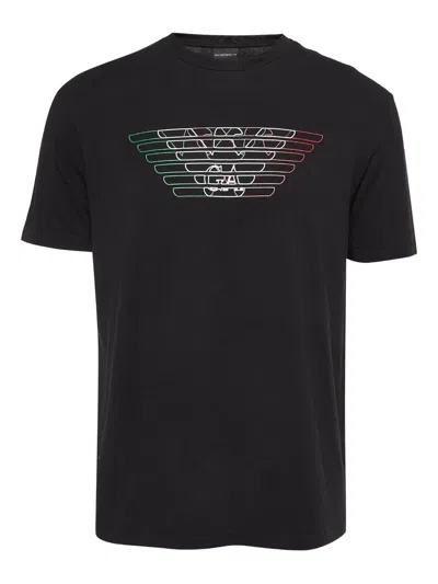 Pre-owned Emporio Armani Logo-print T-shirt In Black