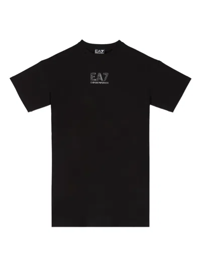 Emporio Armani Kids' Logo-print T-shirt In Black