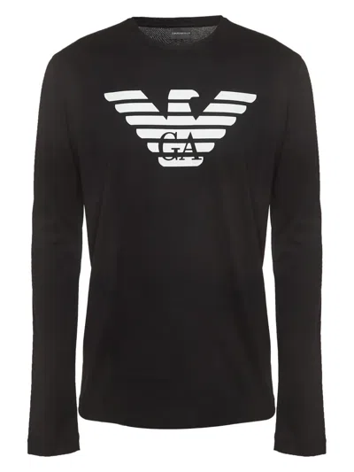 Pre-owned Emporio Armani Logo-print T-shirt In Black