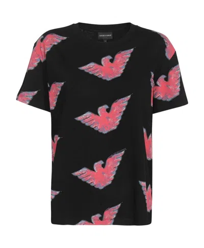 Emporio Armani Logo-print T-shirt In Black