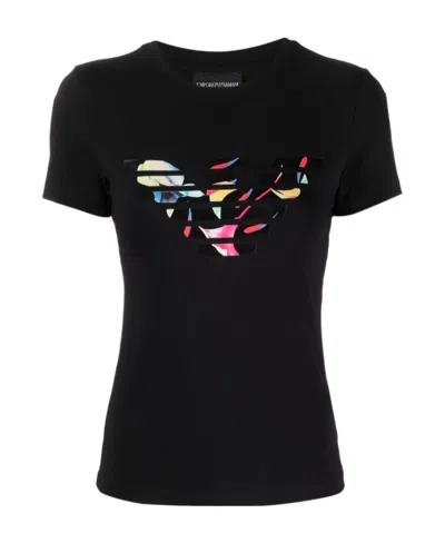 Emporio Armani Logo-print T-shirt In Black