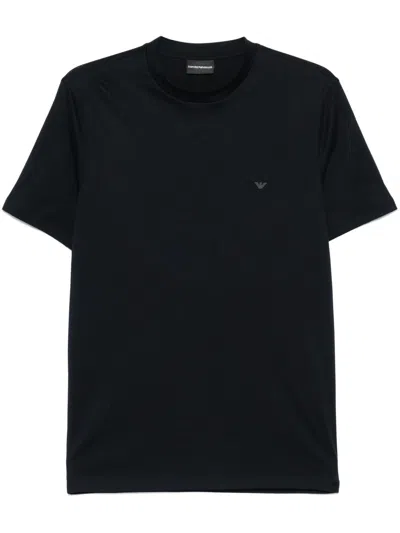Emporio Armani Logo-print T-shirt In Blue