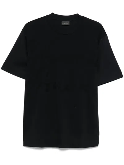 Emporio Armani Men's Logo Cotton T-shirt In Blue