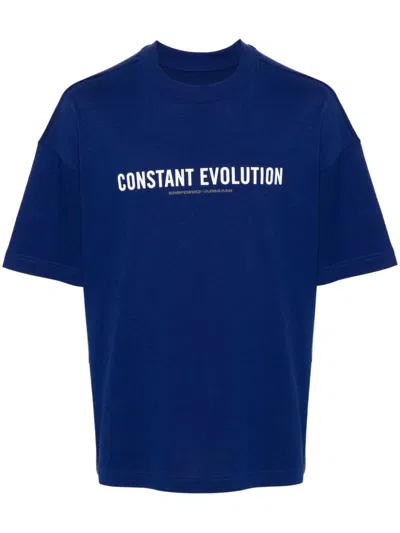 Emporio Armani Logo-print T-shirt In Blue