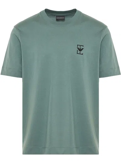 Emporio Armani Logo-print T-shirt In Green