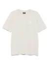 Emporio Armani Logo-embroidered T-shirt In Grey