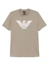 Emporio Armani Logo-print Cotton T-shirt In Neutrals