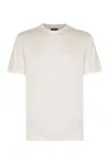 Emporio Armani All-over Logo Crew Neck T-shirt In Offwhite