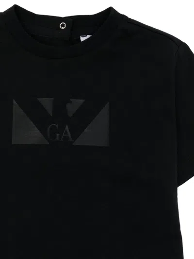 Emporio Armani Kids' Logo-print T-shirt (set Of Two) In Black