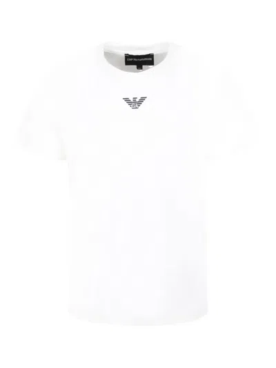 Emporio Armani Kids' Logo-print T-shirt In White