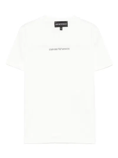 Emporio Armani Kids' Logo-print T-shirt In White