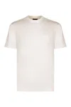 Emporio Armani All-over Logo Crew Neck T-shirt In White