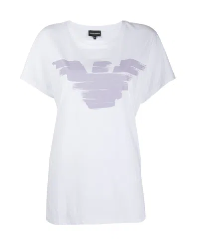 Emporio Armani Logo Print T-shirt In White