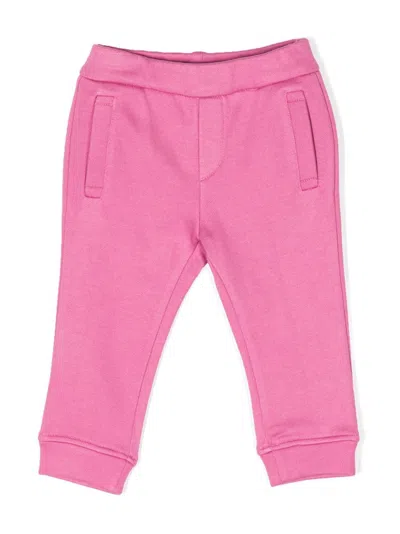 Emporio Armani Babies' Logo-print Tapered Track Pants In Purple
